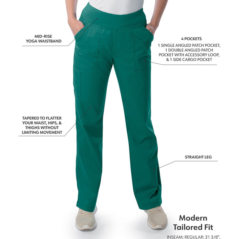 Landau Proflex Women's Straight-Leg Yoga Pants + 4 Pockets - HUNTER / Sizes XXS - 5XL