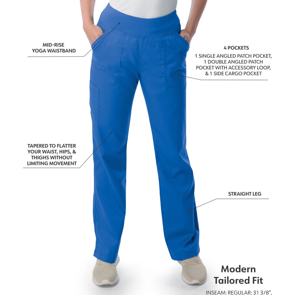 Landau Proflex Women's Straight-Leg Yoga Pants + 4 Pockets - ROYAL / Sizes XXS - 5XL