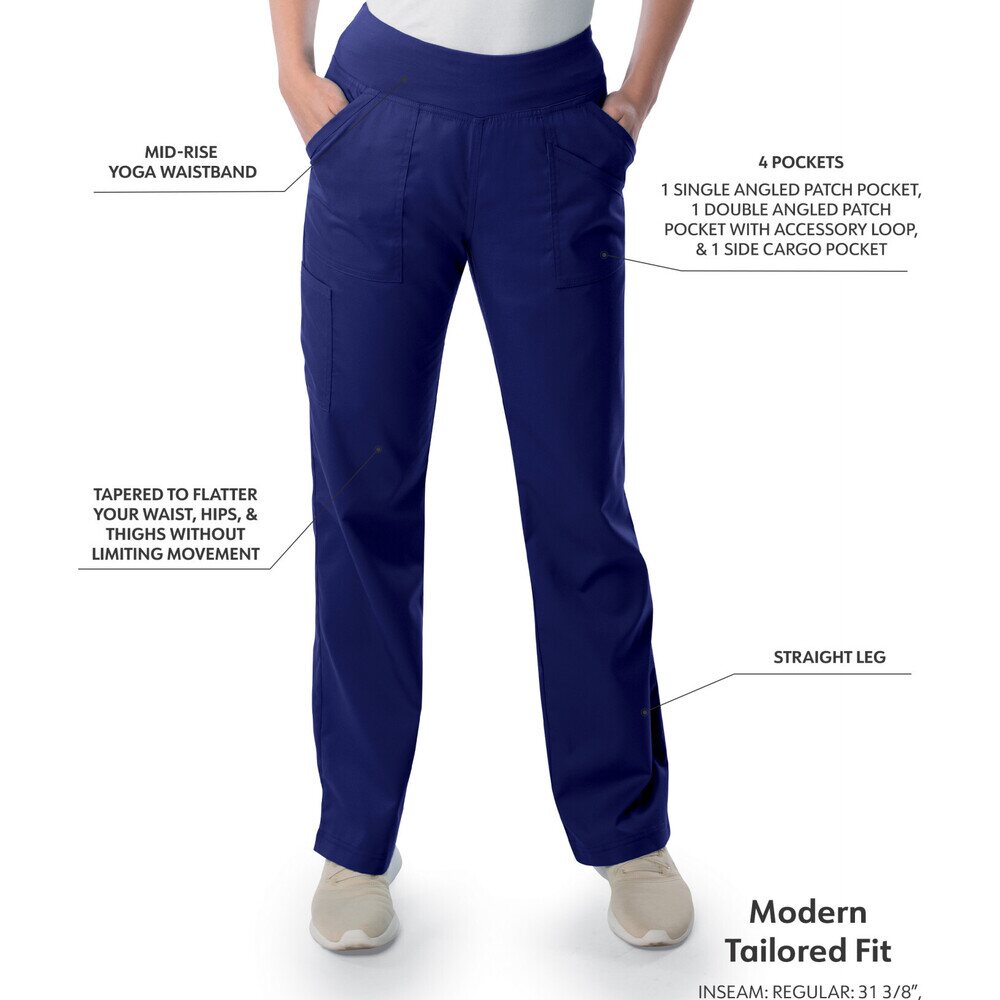 Landau Proflex Women's Straight-Leg Yoga Pants + 4 Pockets - TRUE NAVY / Sizes XXS - 5XL