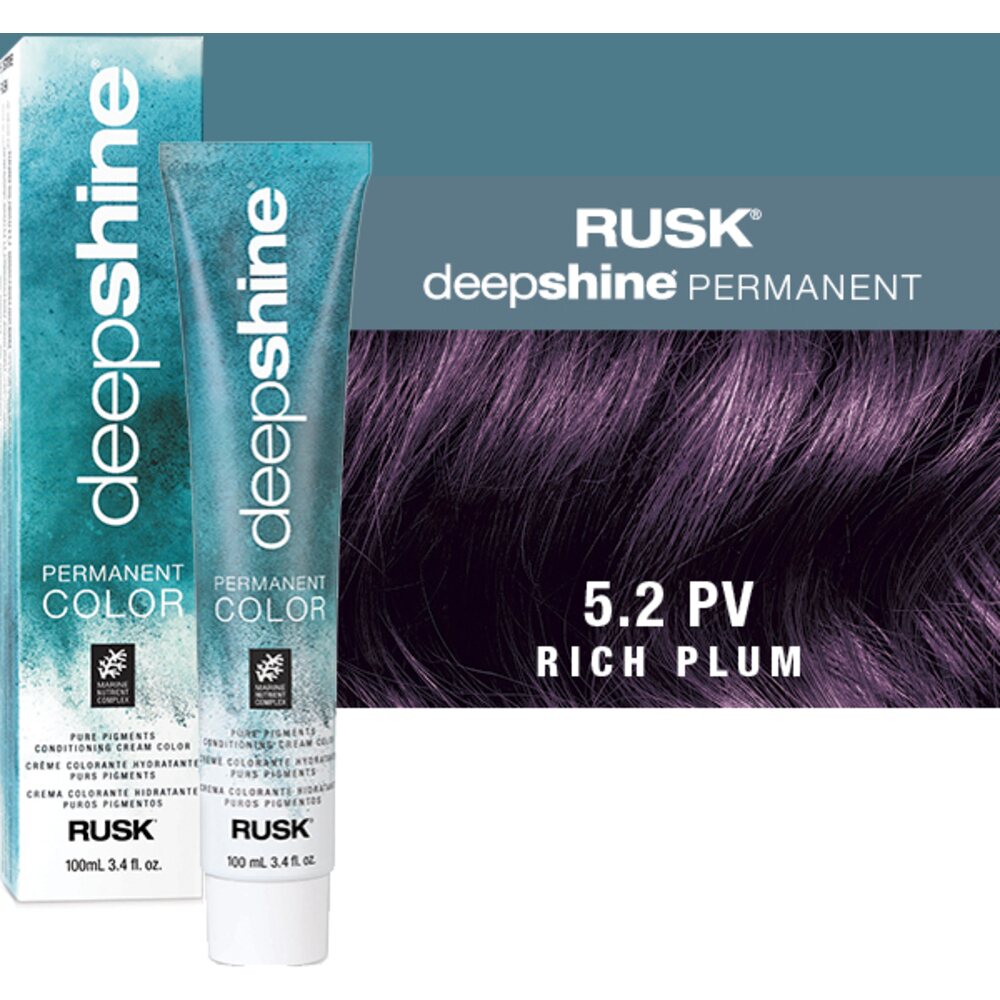 Rusk Deepshine Pure Pigments Conditioning Cream Color 5 2 Pv Plum Violet 3 4 Oz 9357