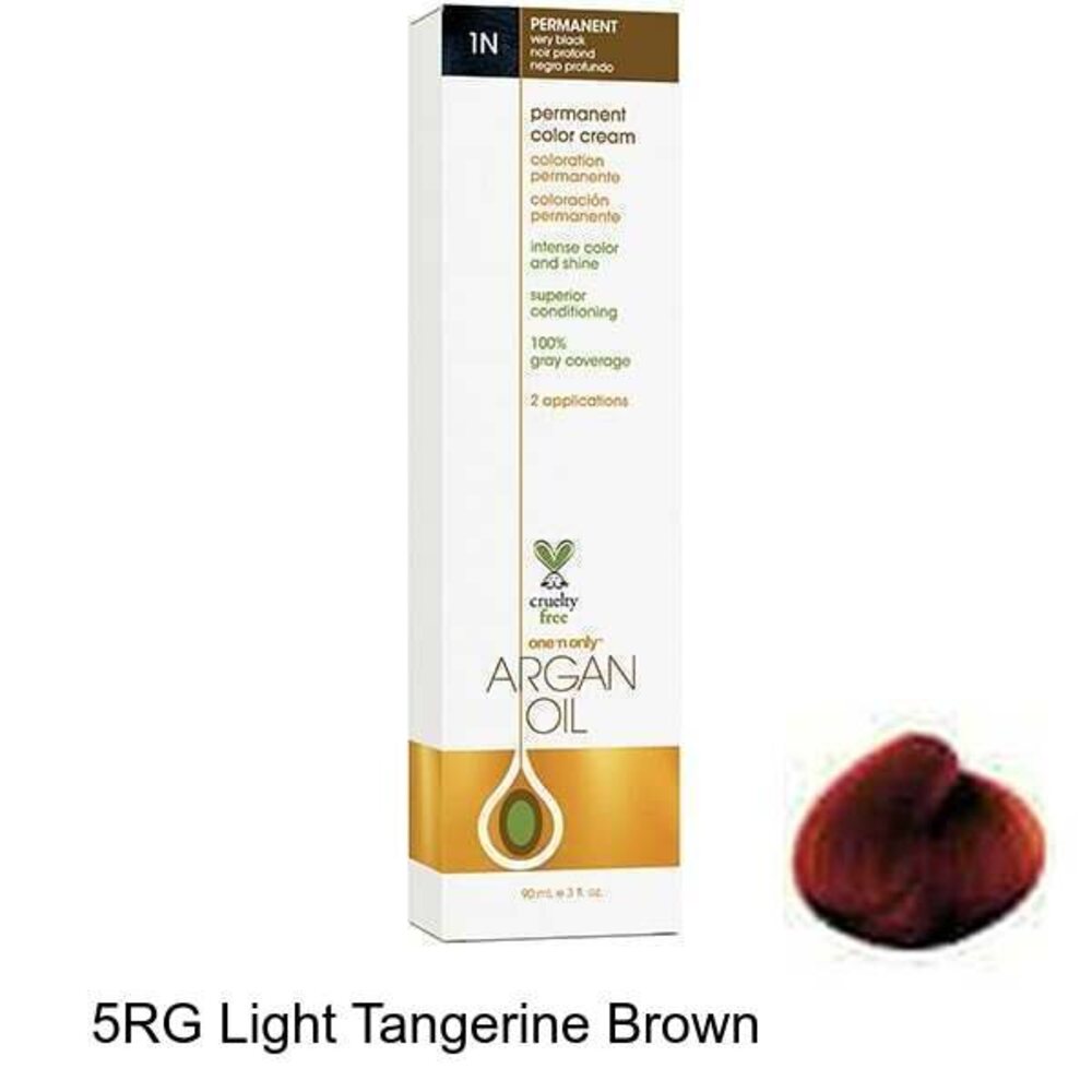 One 'N Only Argan Oil Permanent Cream Color 5RG Light Tangerine Brown