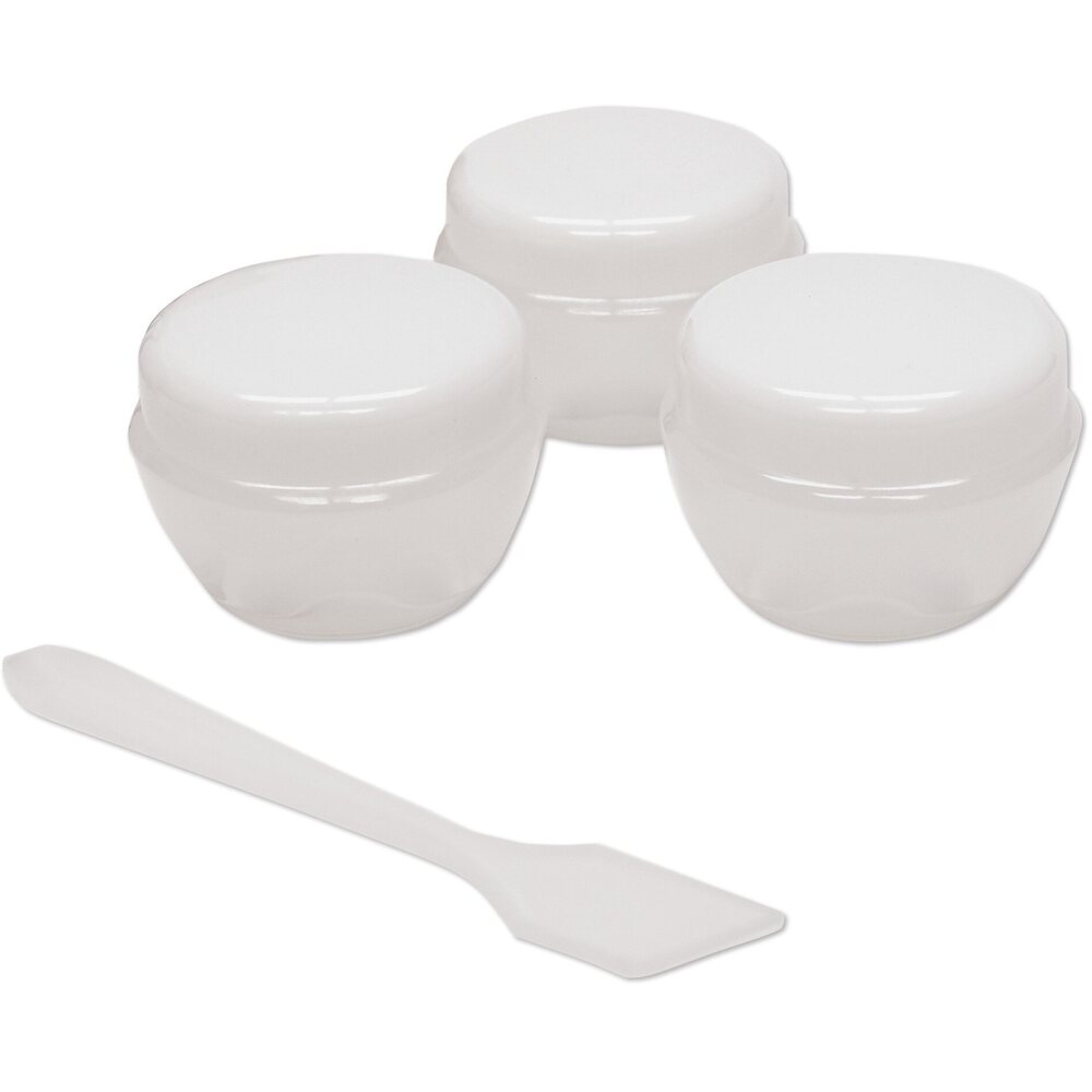 Jar Set With Spatula 3 Pieces 10 mL. 0.34 oz. (FSC707)