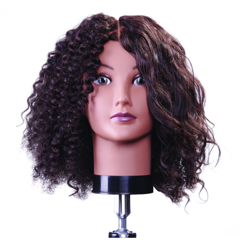 Keke Curly Quad Manikin - Dark Brown 11-12 - 100% Human Hair Implanted in  Four Separate Quadrants by CELEBRITY (E807)