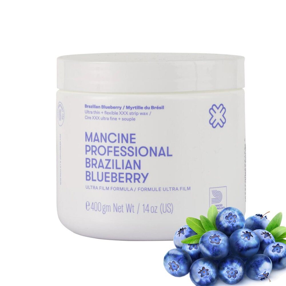 Mancine Soft Wax ULTRA Film Brazilian Blueberry Strip Wax 14 oz